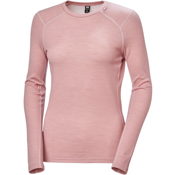 2025 Helly Hansen Womens Lifa Merino Midweight Crew Base Layer 49378 - Pink Salt